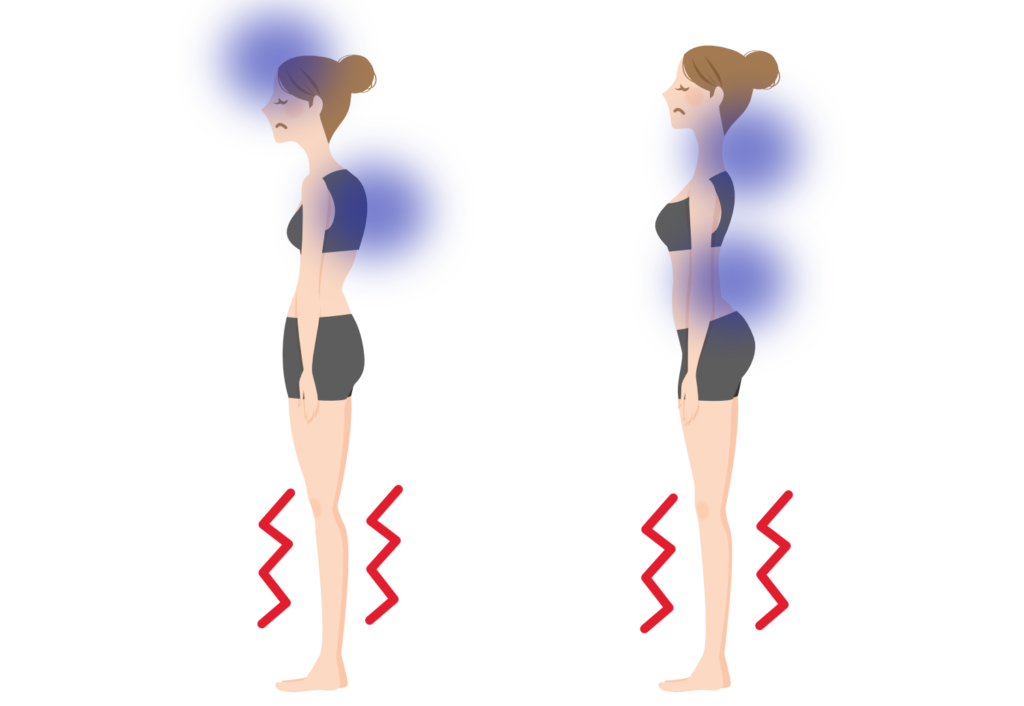 土台がグラグラなため肩こりや腰痛に