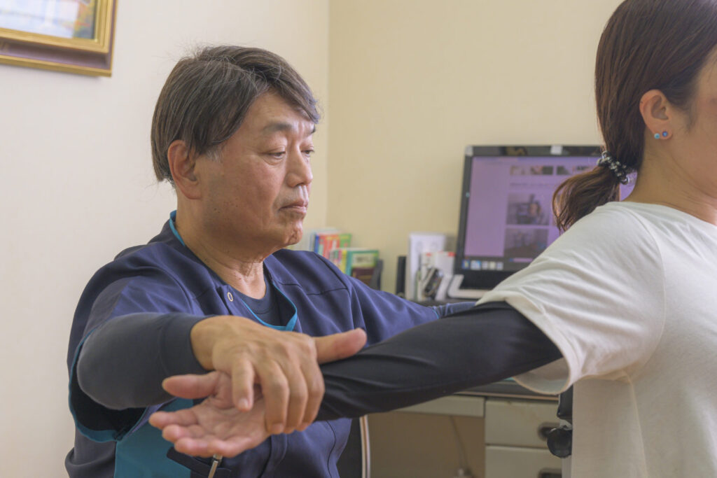 背中の状態をチェック