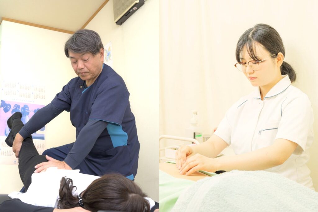 柔道整復師：東孝幸
鍼灸師：東 沙津香